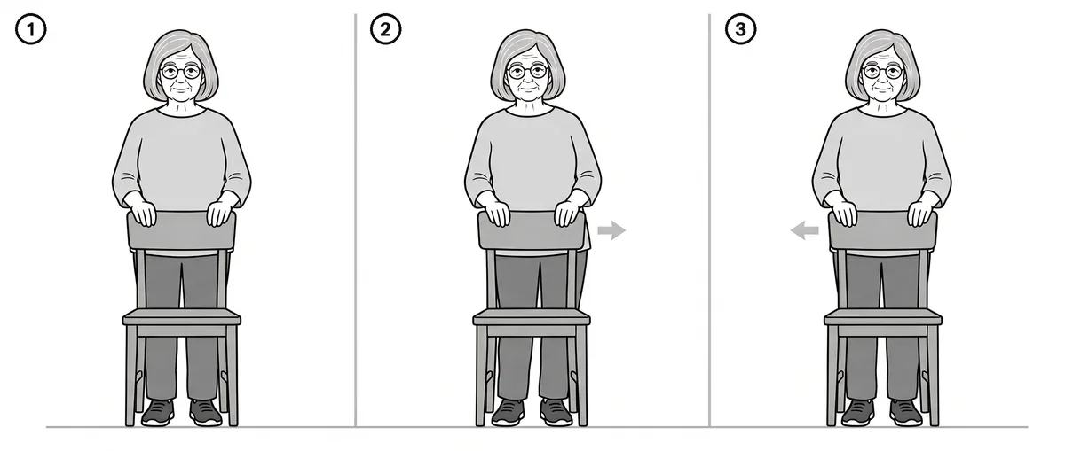 Side-to-Side Weight Shift: three-step drawing